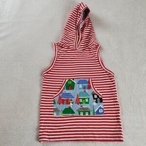 Fireflies & Fairytales Striped Christmas Hooded Top 3T